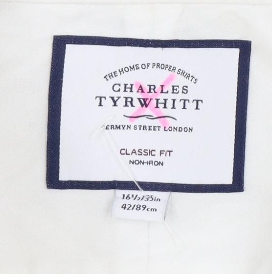 Charles Tyrwhitt Men’s White Classic Fit Dress Shirt 42 cm