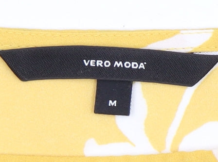 Vero Moda Women's Yellow Floral Blouse, Size M
