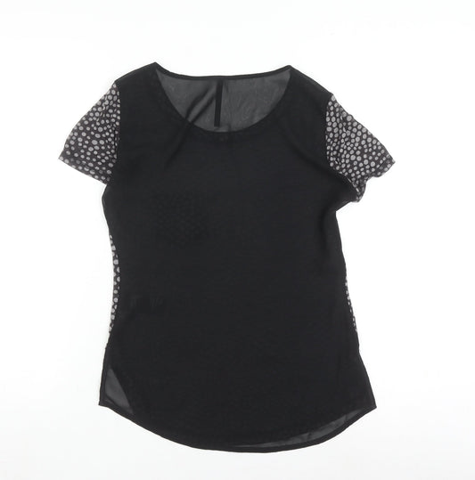 Womens UK Size 8 Karen Millen Black Polyester T-Shirt