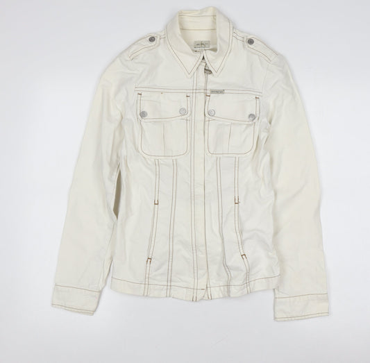 Calvin Klein Women’s Ivory Cotton Blend Jacket XS