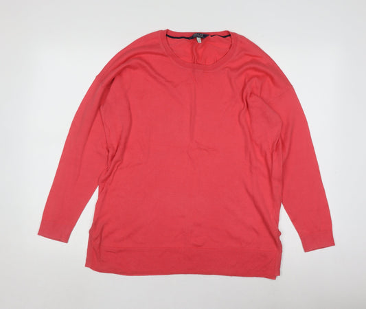 Joules Women's Red Jumper - Size 12, Casual Cotton
