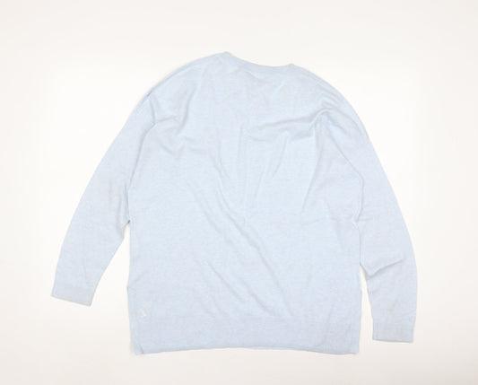 Joules Women's Blue Wool Pullover Jumper Size 12