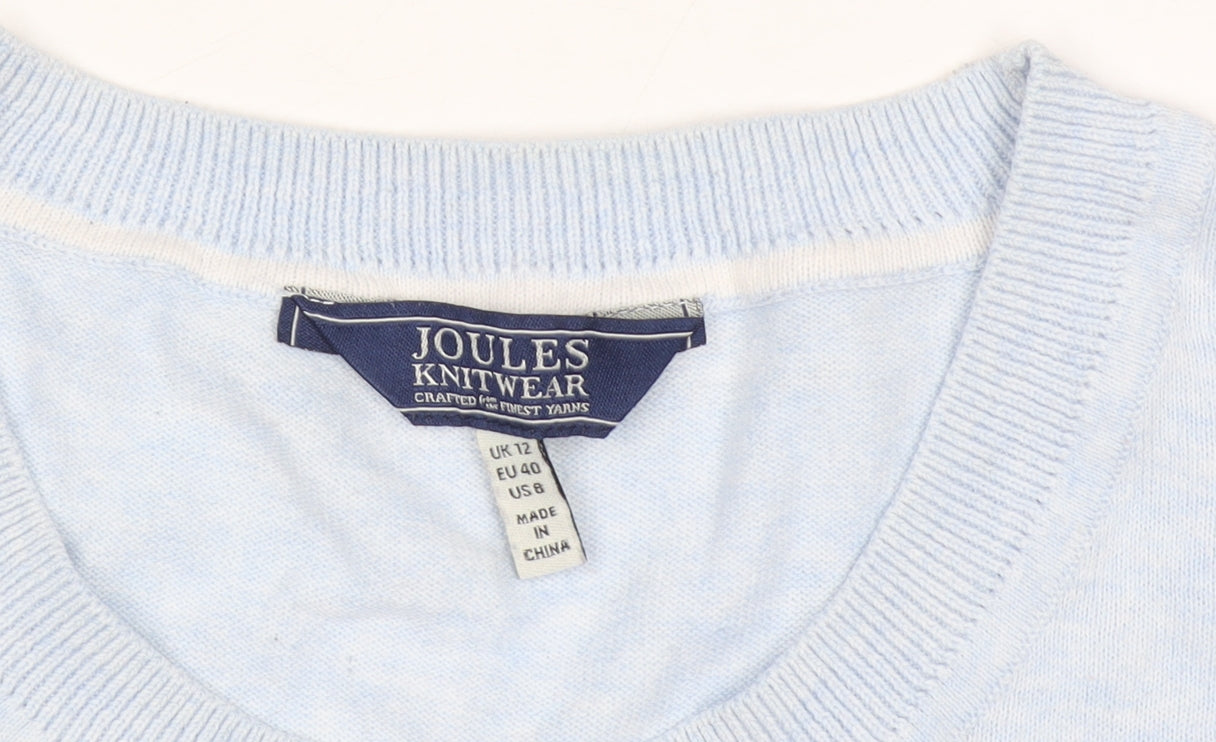 Joules Women's Blue Wool Pullover Jumper Size 12