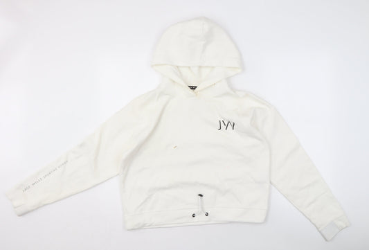 Womens UK 12 Regular Jack Wills Ivory Pullover Hoodie