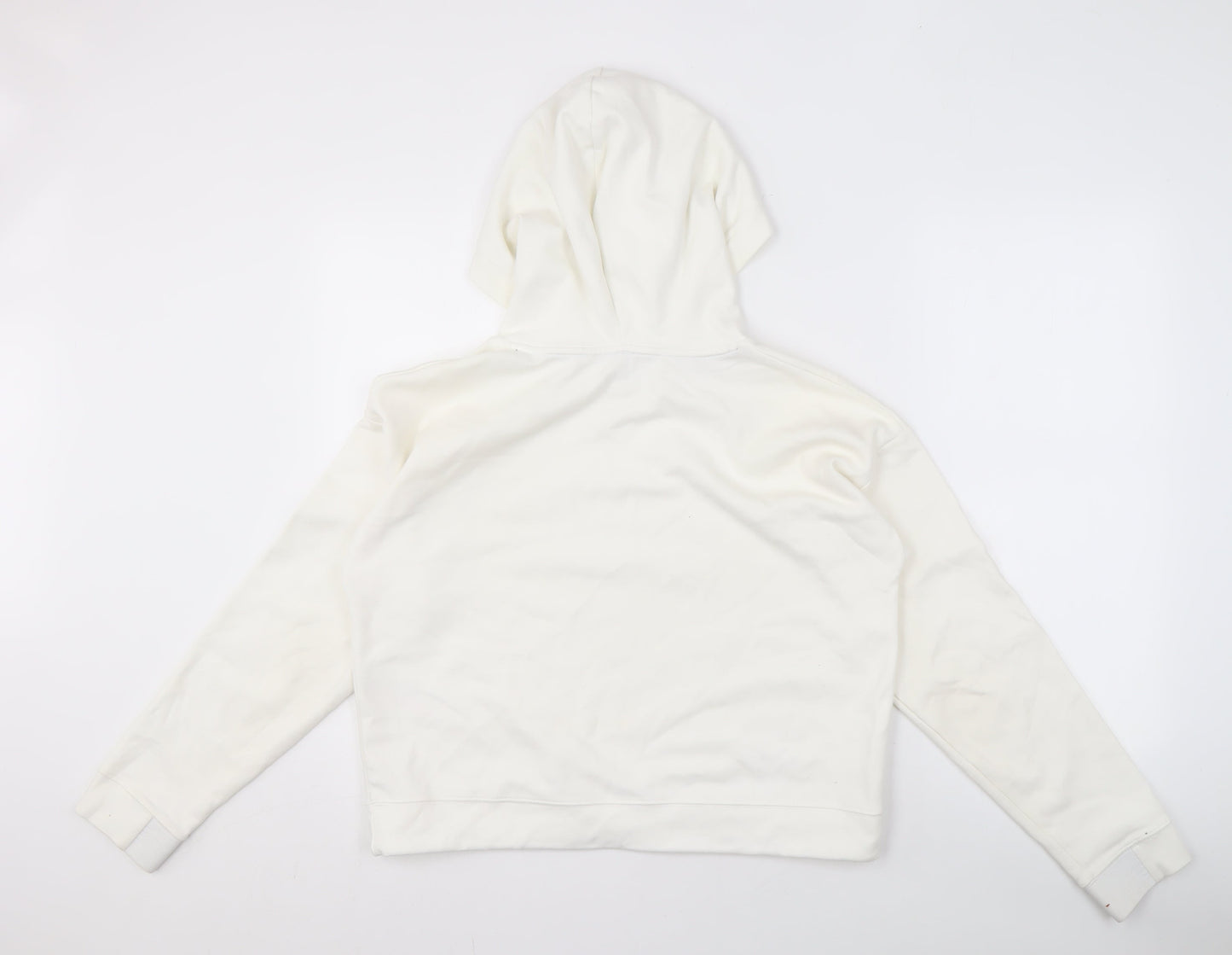 Jack Wills Women's Ivory Hoodie Size 12, Logo Detail