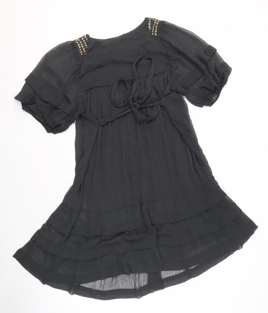 Mamas & Papas Women's Black Puff Sleeve Dress