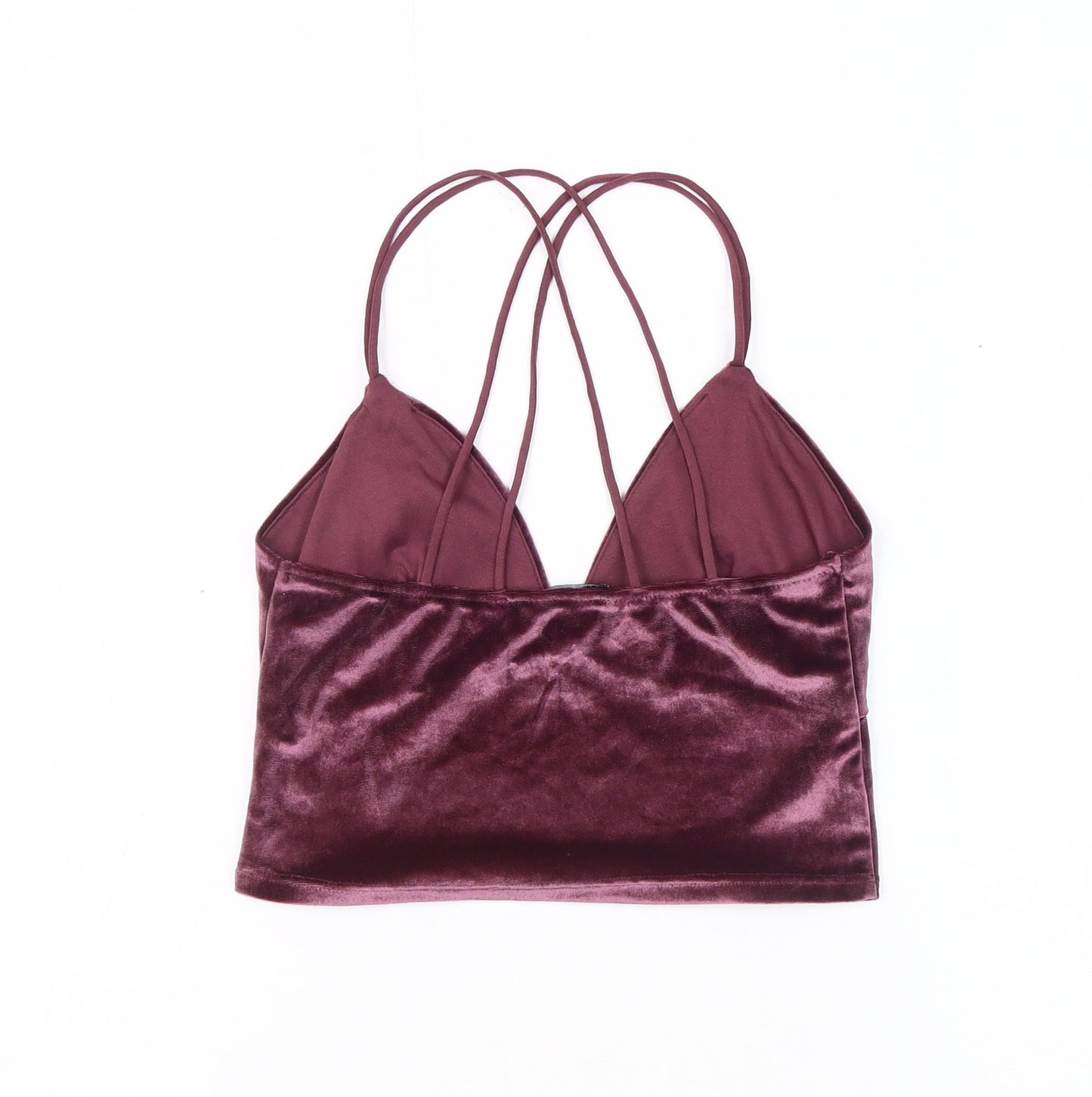 Stradivarius Women's Purple Camisole Crop Top, M