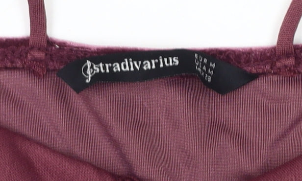 Stradivarius Women's Purple Camisole Crop Top, M