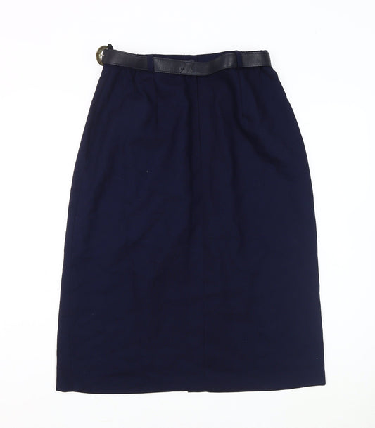 Mister Dee Women's Blue Midi Pencil Skirt Size 16