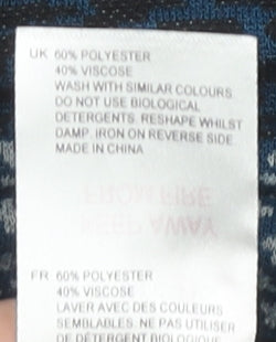 White Stuff Women Blue Geometric Dress Size 12