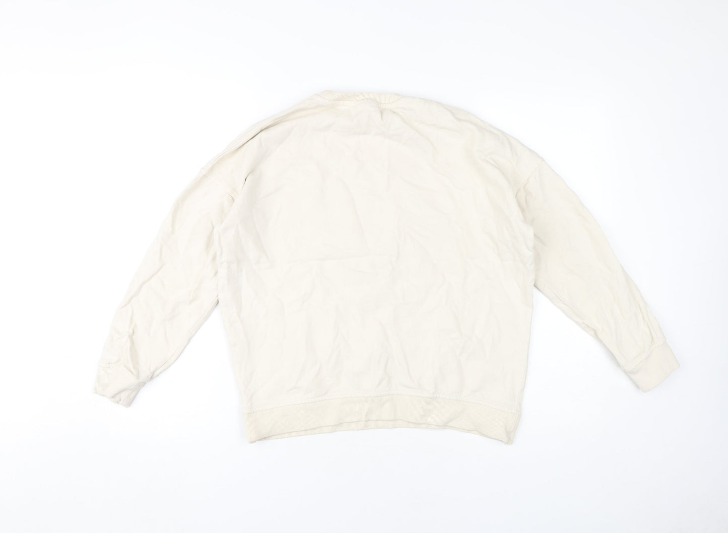 Disney Women's Ivory Sequin Sweatshirt Size 10