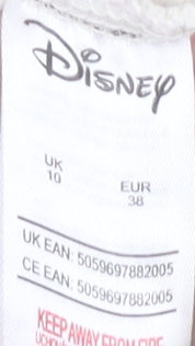 Disney Women's Ivory Sequin Sweatshirt Size 10