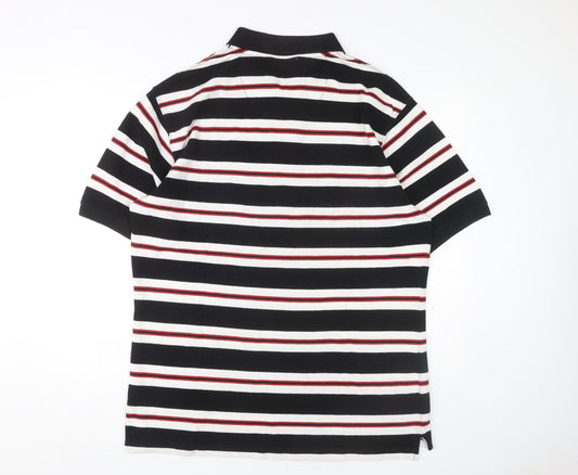 Lacoste Men's XL Black Striped Polo Shirt