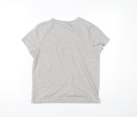 Womens UK Size 14 Superman Grey Cotton Blend T-Shirt
