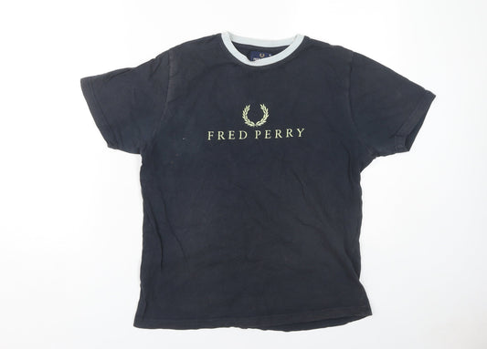 Fred Perry Men's Black Medium Logo T-Shirt