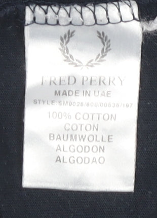 Fred Perry Men's Black Medium Logo T-Shirt