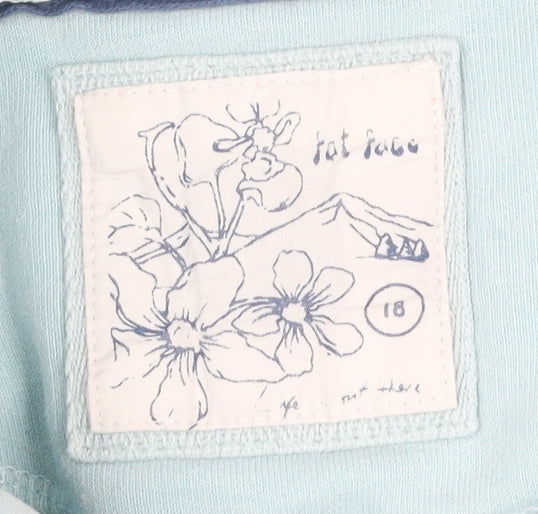 Fat Face Women's Blue Pullover Hoodie, Size 12, Casual Wear
