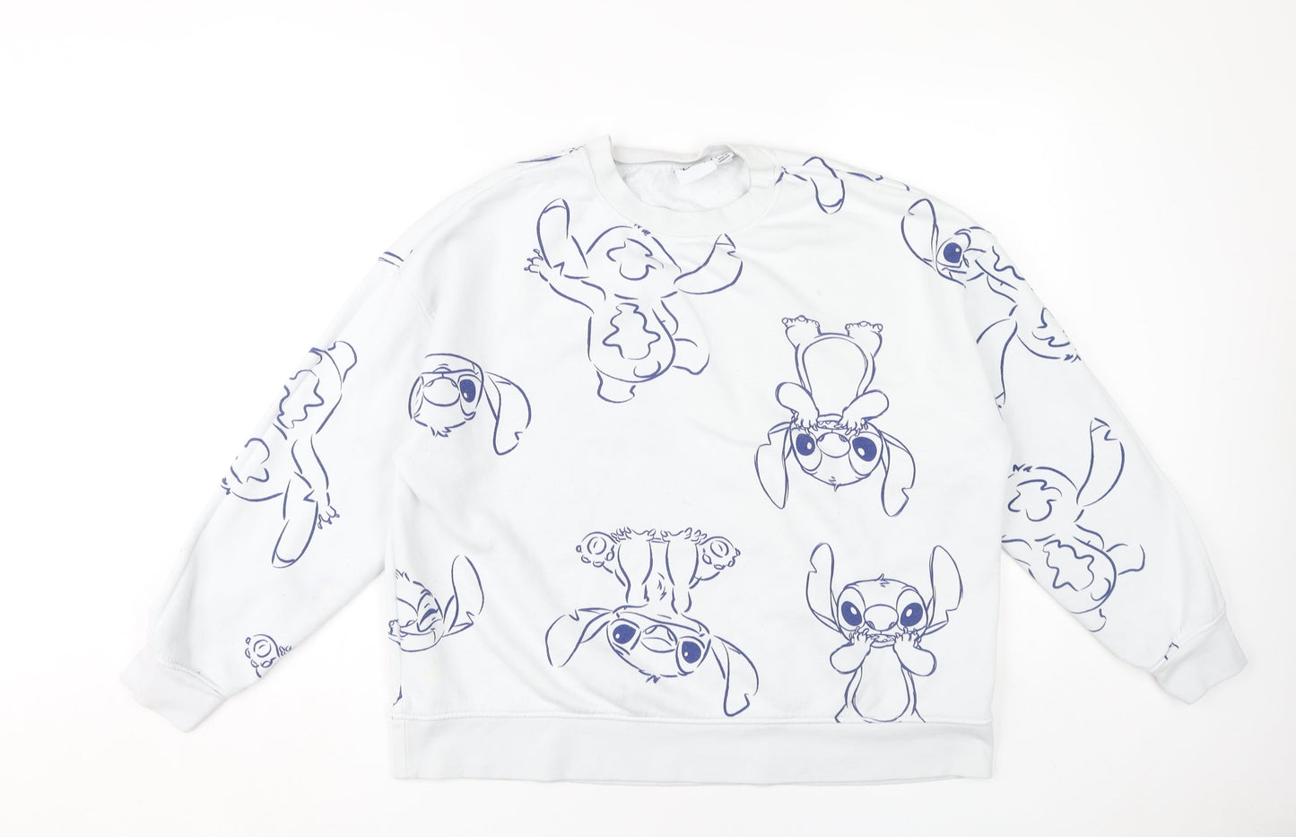 Disney Women’s White Lilo & Stitch Pullover Sweatshirt L