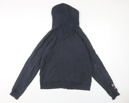 Jack Wills Women's Blue Full Zip Hoodie, Size 14