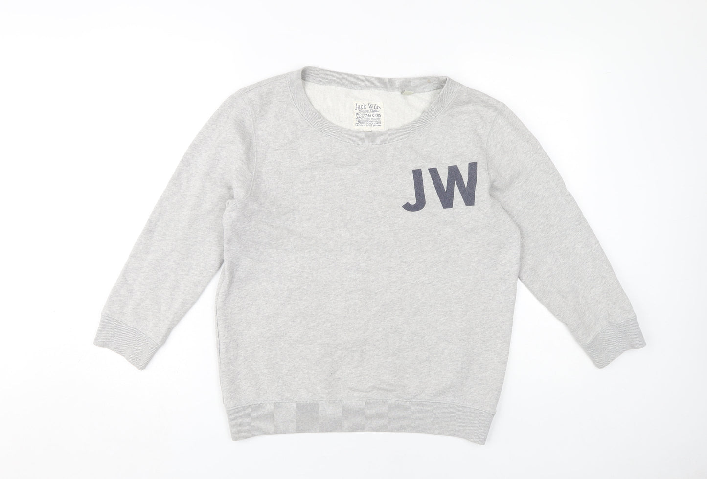 Jack Wills Women's Grey Pullover Sweatshirt, Size 10