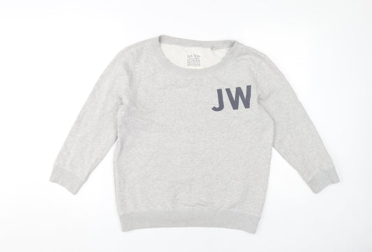 Womens UK 10 Regular Jack Wills Grey Pullover Sweatshirt