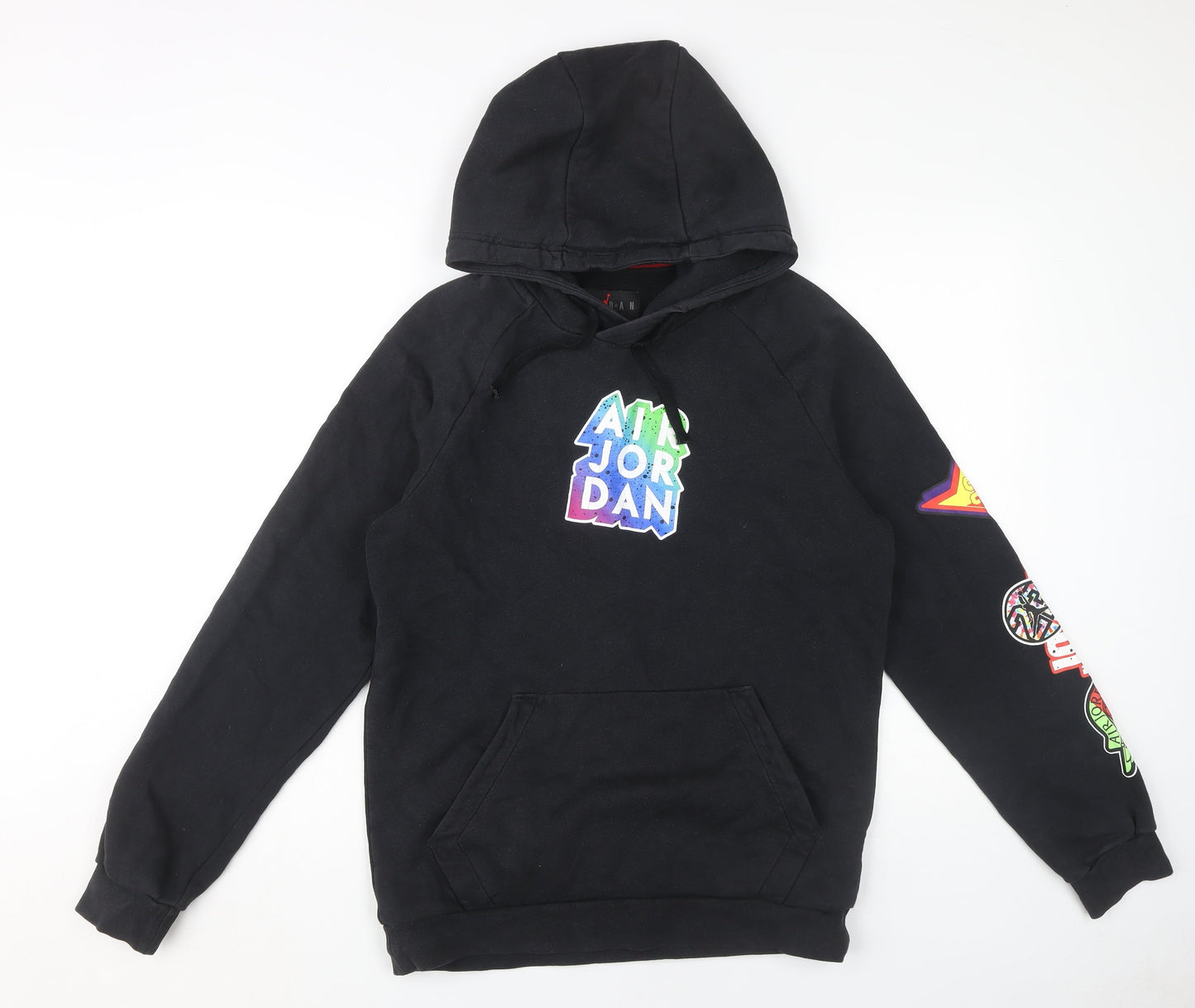 Jordan Men's Black Hoodie, Size S, Pullover with Logo
