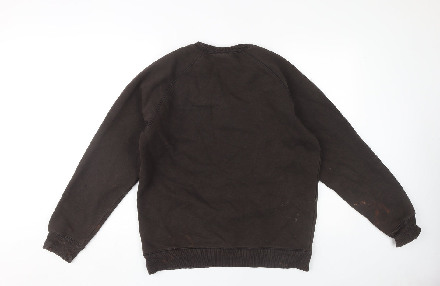 Carhartt Men's Brown Logo Sweatshirt, Size M, Crew Neck