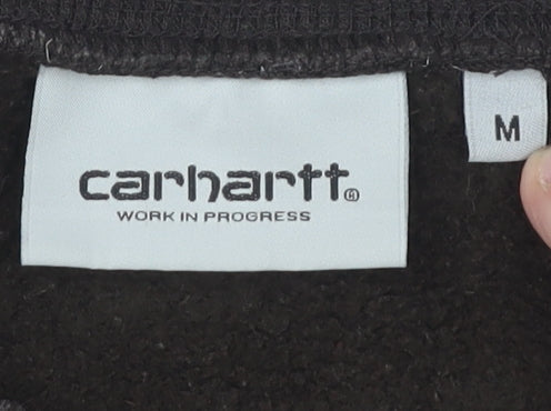 Carhartt Men's Brown Logo Sweatshirt, Size M, Crew Neck