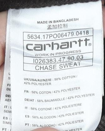 Carhartt Men's Brown Logo Sweatshirt, Size M, Crew Neck