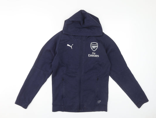 Puma Blue Unisex Full Zip Hoodie Size 10