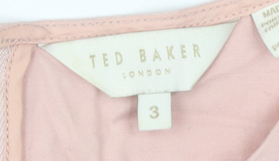Ted Baker Women's Pink Bell Sleeve Blouse M