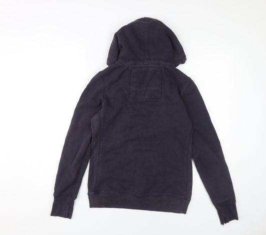 Superdry Women's Purple Hoodie, Size S, Cotton Blend, Logo