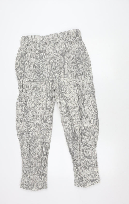 Next Women's Multicoloured Animal Print Trousers Size 8S