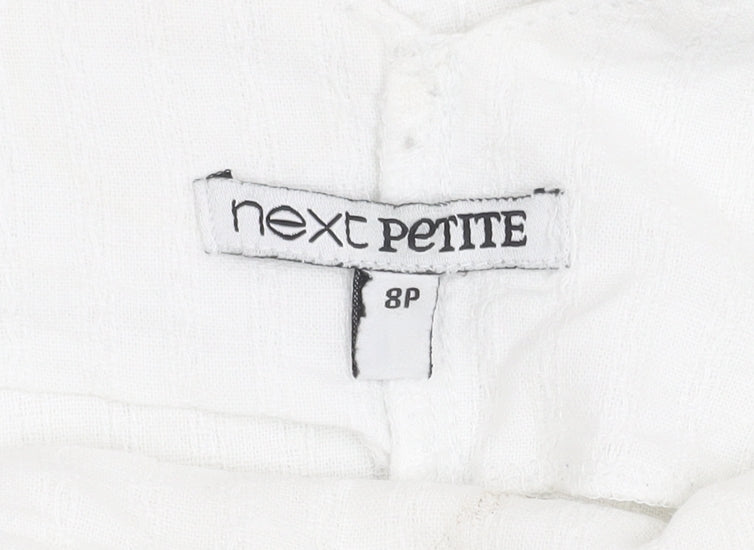 Additional view of Next Petite White Linen Dress, size 8, Sleeveless