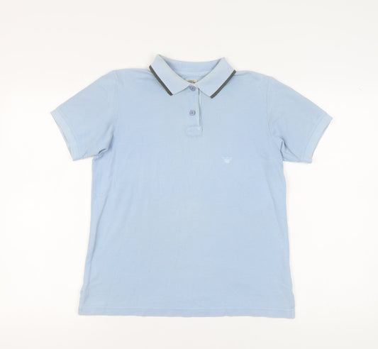 Armani Jeans Men's Blue Polo Shirt Large