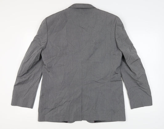 Skopes Men's Grey Striped Blazer, Size 44R, Classic Style