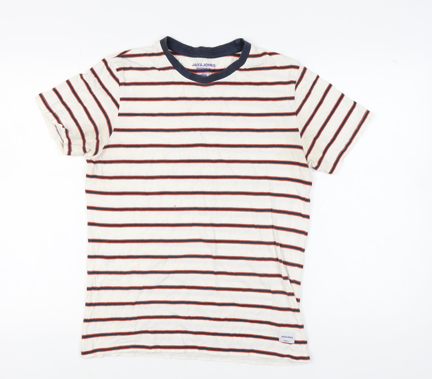 Jack & Jones Men's Striped T-Shirt, Medium, Multicoloured