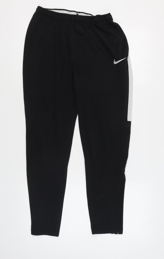 Nike Men's Black Track Pants L Quick Dry Pockets