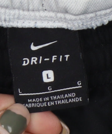 Nike Men's Black Track Pants L Quick Dry Pockets