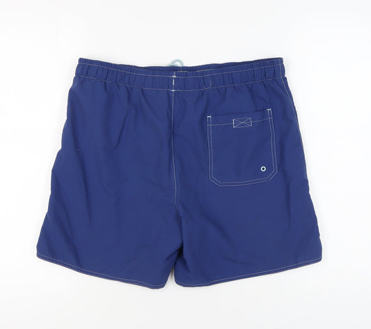 Decathlon Men's Blue Shorts L Casual Elastic Waist