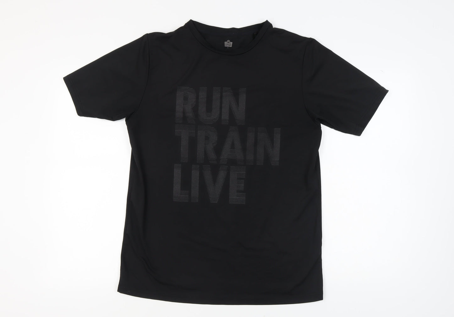 Admiral Men's Black Crew Neck T-Shirt Size L