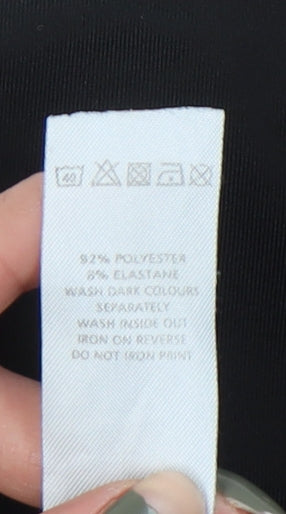 Admiral Men's Black Crew Neck T-Shirt Size L