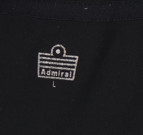 Admiral Men's Black Crew Neck T-Shirt Size L