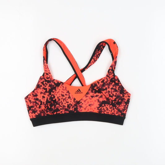 Adidas Women's Orange Gym Racerback Crop Top M