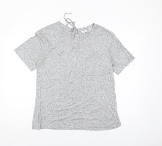 Womens UK Size S FatFace Grey Lyocell Blend T-Shirt