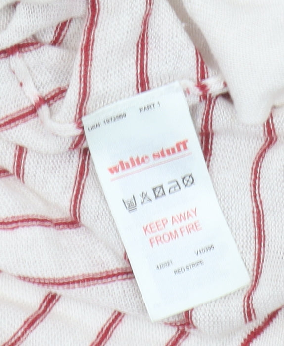 White Stuff Women's Multicoloured V-Neck Jumper UK 14