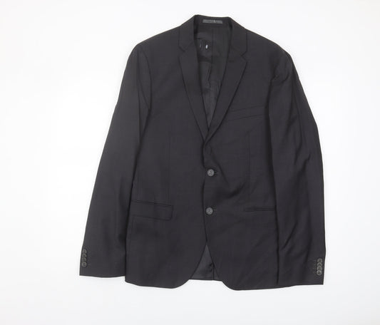 Calvin Klein Men's Black Wool Blazer Size UK 40