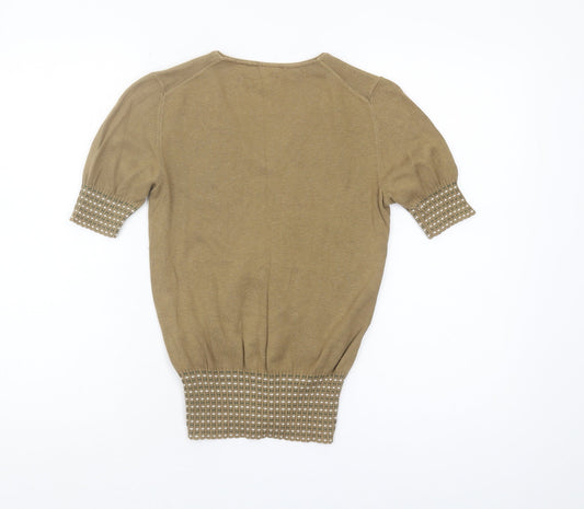 Armani Exchange Women’s Brown V-Neck Jumper S