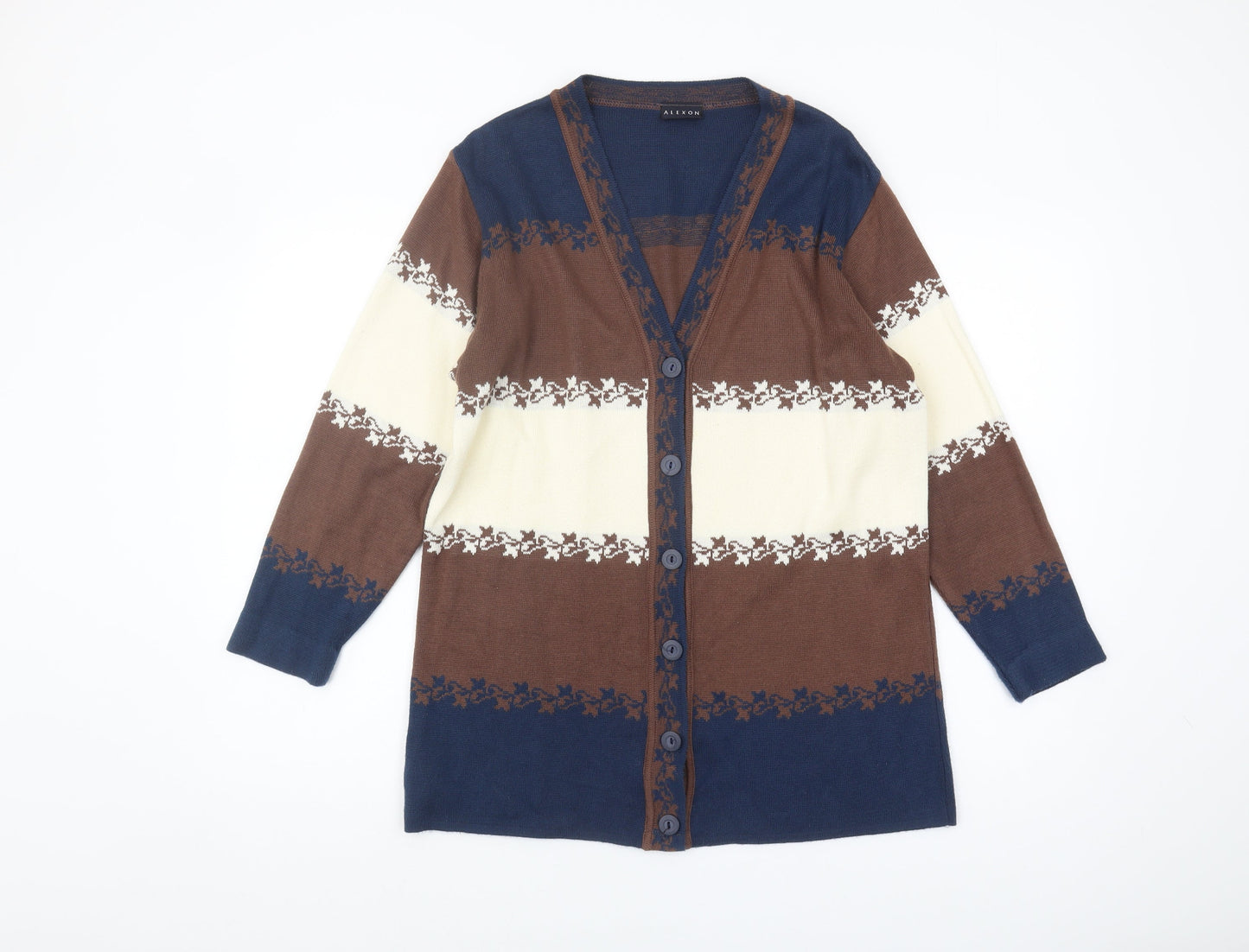 Alexon Women's Brown V-Neck Cardigan, Size S, Petites