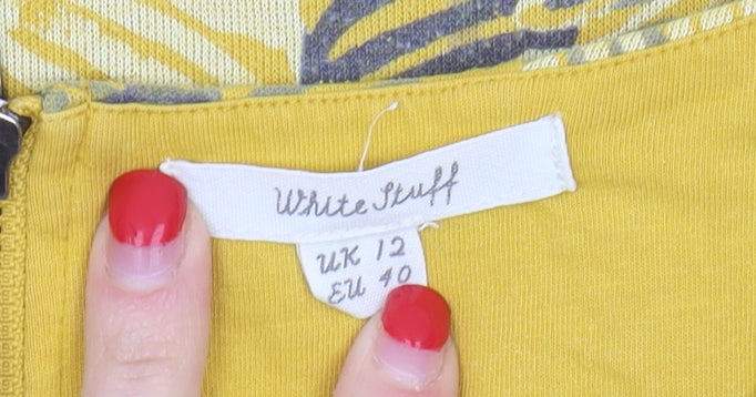 White Stuff Women's Yellow Floral Tunic UK 12